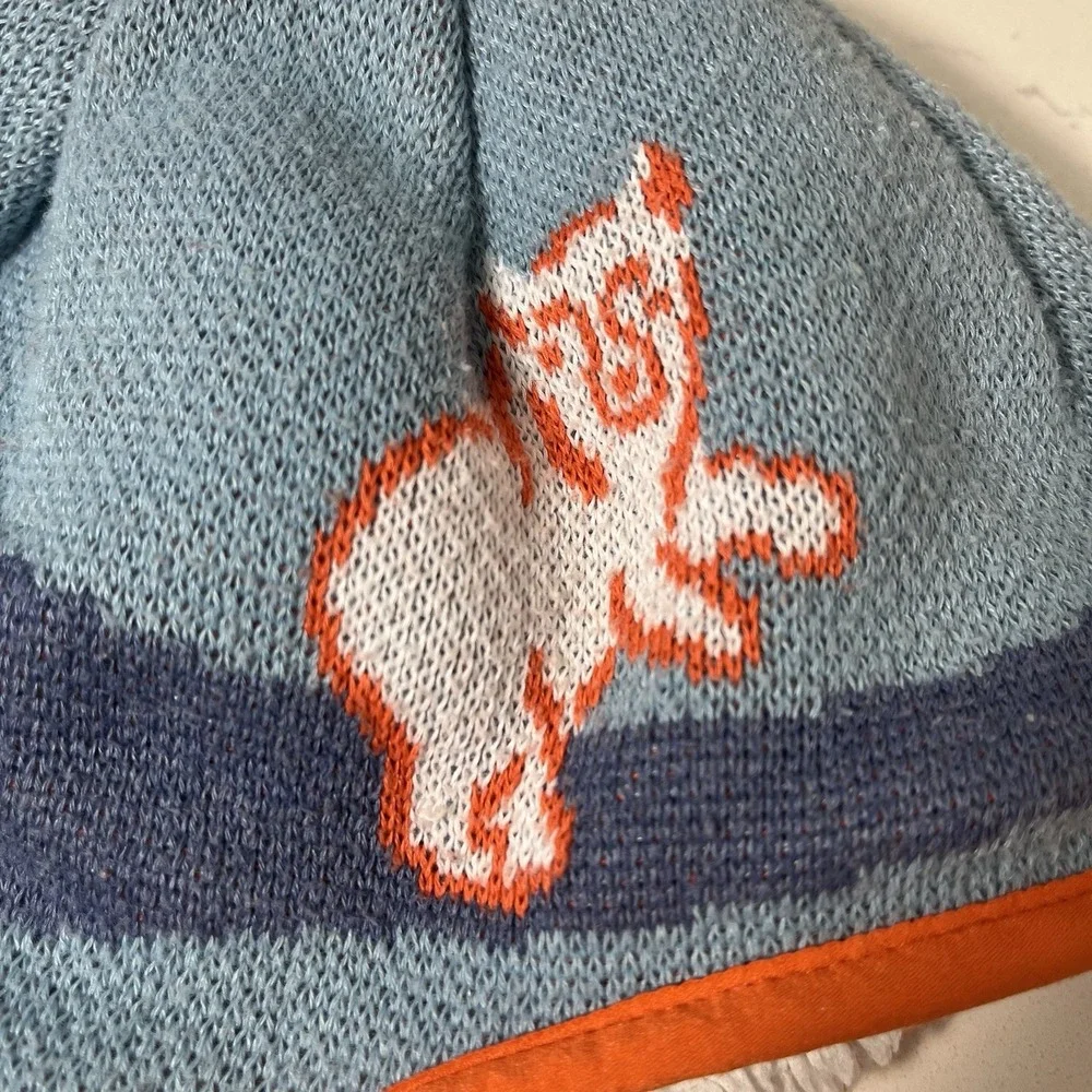 PATAGONIA Reversible Knit + Fleece Polar Bears Big Sky Blue Beanie Hat 12-24M